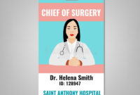 Doctor Id Card Stock Vector. Illustration Of Access 111940694 Throughout Doctor Id Card Template