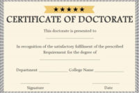 Doctorate Certificate Template Archives Page 2 Of 2 With Professional Doctorate Certificate Template