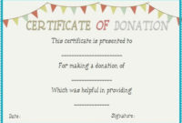 Donation In Honor Of Certificate Template | Donation Letter With Free Donation Certificate Template