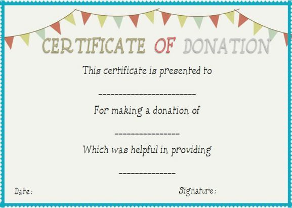 Donation In Honor Of Certificate Template | Donation Letter With Free Donation Certificate Template
