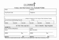 Donor Pledge Card Template Fresh Church Pledge Form Sample Throughout Pledge Card Template For Church