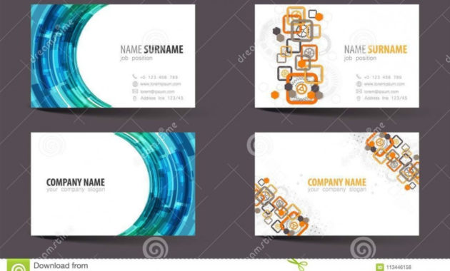 Double Sided Business Card Templates ~ Addictionary Throughout Free 2 Sided Business Card Template Word