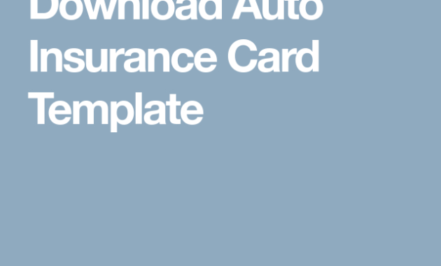 Download Auto Insurance Card Template | Car Insurance, Card Inside Free Fake Auto Insurance Card Template