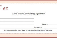 Download Restaurant Gift Certificate Templates With Restaurant Gift Certificate Template