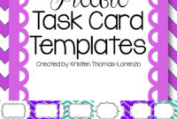 Download These Free Task Card Templates To Use In Your Free Within Task Cards Template
