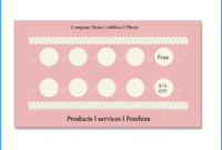 √ Free Printable Punch Card Template | Templateral Pertaining To Business Punch Card Template Free