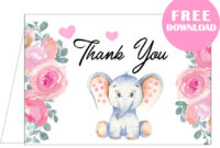 ▷ Free Baby Shower Thank You Cards Templates | Printables Inside Thank You Card Template For Baby Shower