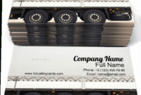 ✅ Editable Cargo Truck Trailer Business Card Template For Transport Business Cards Templates Free