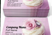 ✅ Editable Cup Cake Decorated Business Card Template For Professional Cake Business Cards Templates Free