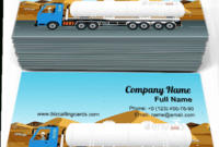 ✅ Editable Gas Truck In Road Business Card Template Within Transport Business Cards Templates Free