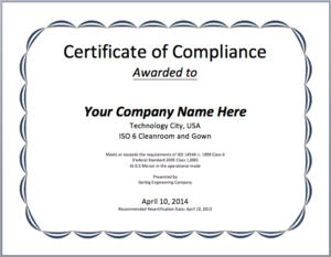 ❤️ Free Certificate Of Compliance Templates❤️ In Printable Certificate Of Compliance Template