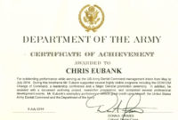 ❤️ Free Sample Certificate Of Achievement Template❤️ Throughout Certificate Of Achievement Army Template