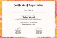 ❤️ Sample Certificate Of Appreciation Form Template❤️ With Printable Certificates Of Appreciation Template