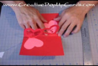 Easy Valentine'S Day Pop Up Card Tutorial: Linked Hearts Within Twisting Hearts Pop Up Card Template