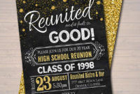 Editable Class Reunion Invitation Template Any Year | Etsy Inside Reunion Invitation Card Templates