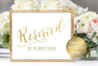 Editable Reserved Sign Printable Reserved Printable Wedding Regarding Reserved Cards For Tables Templates