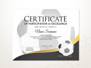 Editable Soccer Football Certificate Template Sport | Etsy With Football Certificate Template