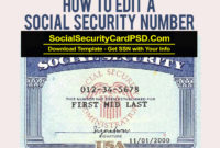 Editable Social Security Card Template Software For Best Social Security Card Template Free