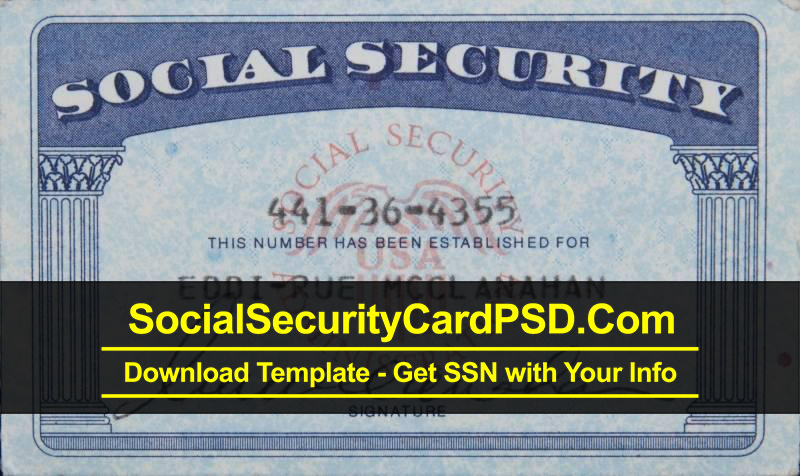 Editable Social Security Card Template Software Pertaining To 11+ Fake Social Security Card Template Download