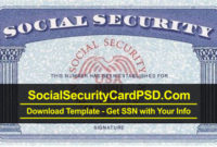 Editable Social Security Card Template Software With Social Security Card Template Photoshop