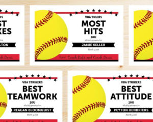 Editable Softball Award Certificates Instant Download Printable Red And Black Inside Softball Award Certificate Template