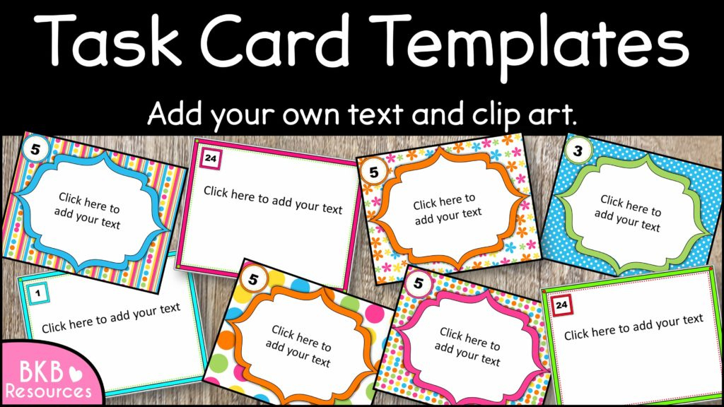 Editable Task Card Templates Bkb Resources Regarding Quality Task Card Template