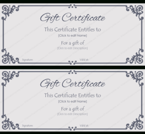 Elegant Gift Certificate Template #Gift #Certificate Inside Present Certificate Templates