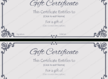 Elegant Gift Certificate Template #Gift #Certificate Regarding Elegant Gift Certificate Template