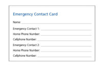 Emergency Contact Card Template | Ama Intended For Emergency Contact Card Template