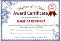 Employee Award Certificate Template | Office Templates Online Pertaining To Printable Sample Award Certificates Templates