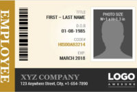 Employee Identification Card Templates Ms Word | Word Intended For 11+ Personal Identification Card Template