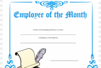 Employee Of The Month Certificate Template Free Templates In Best Employee Of The Month Certificate Template