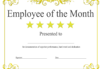 Employee Of The Month Certificate Template With Picture (2 Inside Best Employee Of The Month Certificate Templates