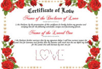 Entry #1Marloses For Design A Love Certificate Template For 11+ Love Certificate Templates