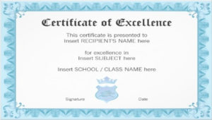 Excellence Certificate Template 24+ Word, Pdf, Psd Format Throughout Certificate Of Excellence Template Free Download