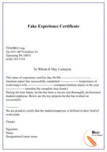 Experience Letter Format In Word – Debbycarreau With Certificate Of Experience Template