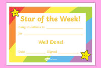 👉 Star Of The Week Certificate | Teaching Resources Throughout Star Of The Week Certificate Template
