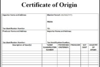 🥰Free Printable Certificate Of Origin Form Template [Pdf With Regard To Certificate Of Origin Template Word