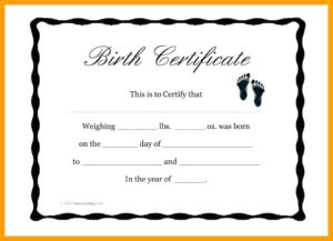 Fake Birth Certificate | Birth Certificate Template Throughout Free Birth Certificate Fake Template