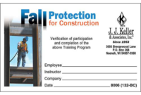 Fall Protection Certification Template (7) | Professional With Regard To Best Fall Protection Certification Template