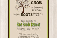 Family Reunion Invite Swirly Tree Printable Digital Pertaining To 11+ Reunion Invitation Card Templates