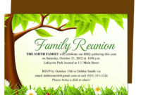 Family Tree Reunion Party Invitations Templates. Invitation Throughout Reunion Invitation Card Templates
