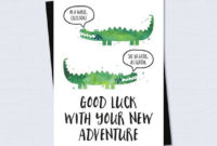 Farewell Card / Goodbye Card Good Luck With Your New Pertaining To Goodbye Card Template
