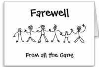 Farewell Card Template | Templates Collection | Farewell Pertaining To Goodbye Card Template