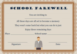 Farewell Party Invitation Template: 23 Custom Party With Best Farewell Certificate Template