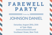 Farewell Party Invitation Template Template | Fotojet With Quality Farewell Invitation Card Template