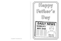 Father'S Day Card Colouring Templates (Sb4935) Sparklebox Pertaining To Free Fathers Day Card Template