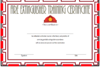 Fire Extinguisher Training Certificate Template 03 In 2020 Intended For Best Fire Extinguisher Certificate Template
