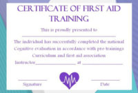 First Aid Certificate Template: 15 Free Examples And Sample Throughout Professional Cpr Card Template