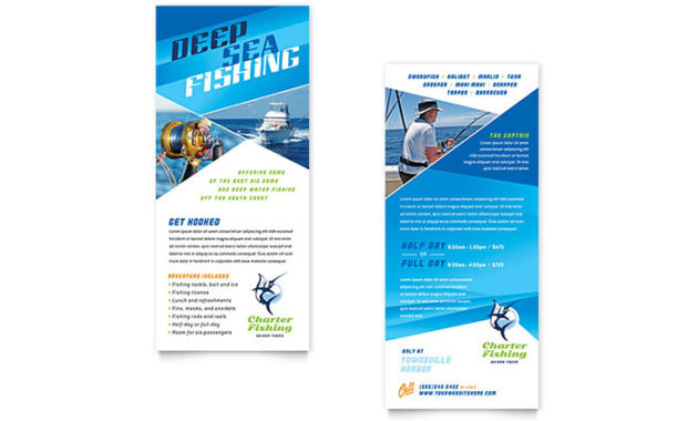 Fishing Charter &amp; Guide Rack Card Template Design Pertaining To Best Free Rack Card Template Word